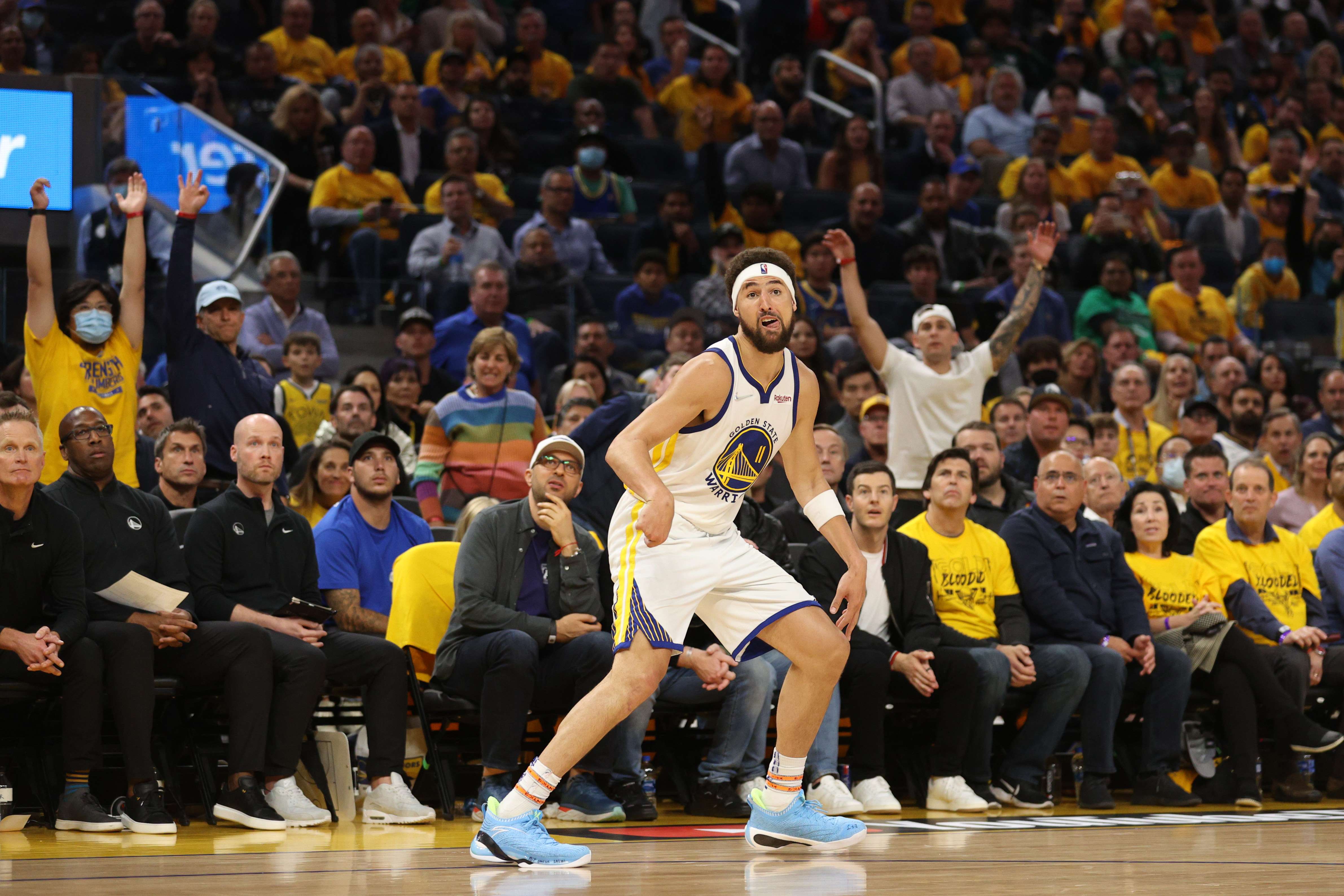 Pemain Golden State Warriors Klay Thompson