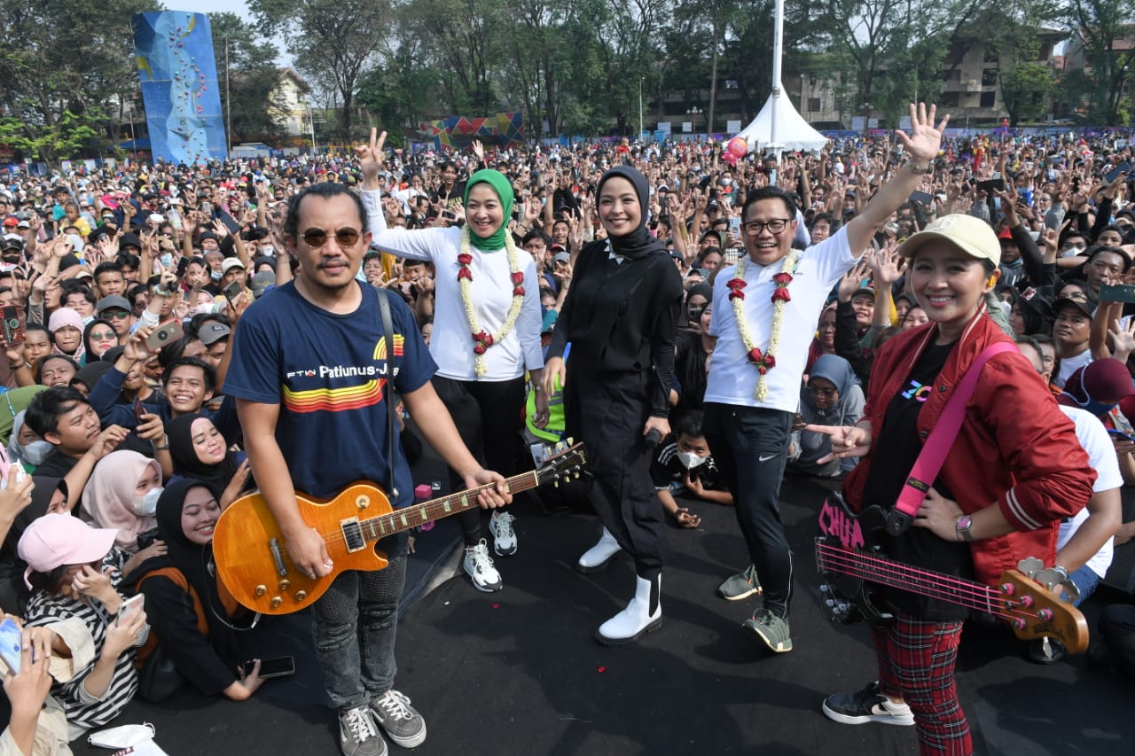 Band Kotak saat Konser Kebangsaan Gus Muhaimin di Tangerang.
