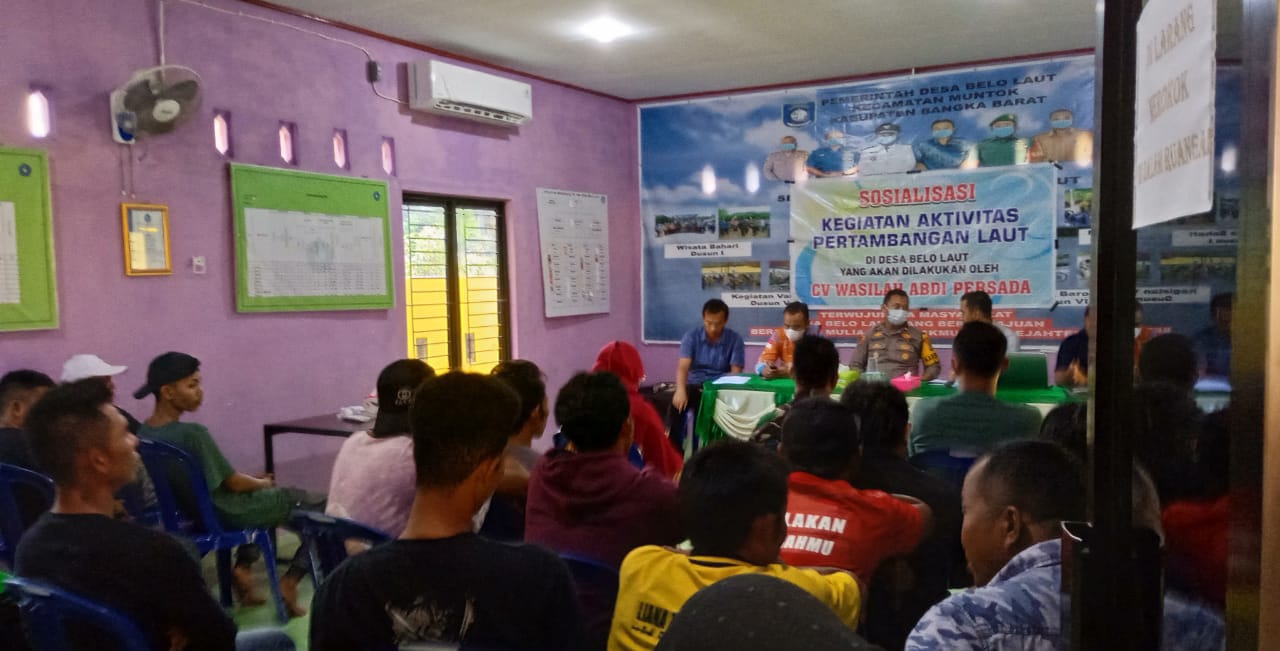 Warga beberapa dusun di Desa Belo Laut, Kecamatan Muntok, Kabupaten Bangka Barat,Babel membentuk perusahan tambang sebagai upaya penambangan