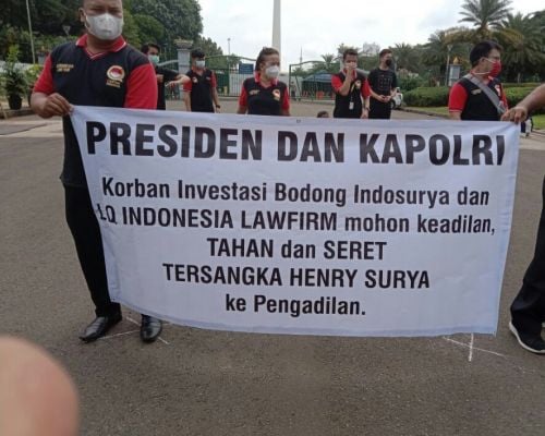 Demonstrasi korban investasi bodong Indosurya