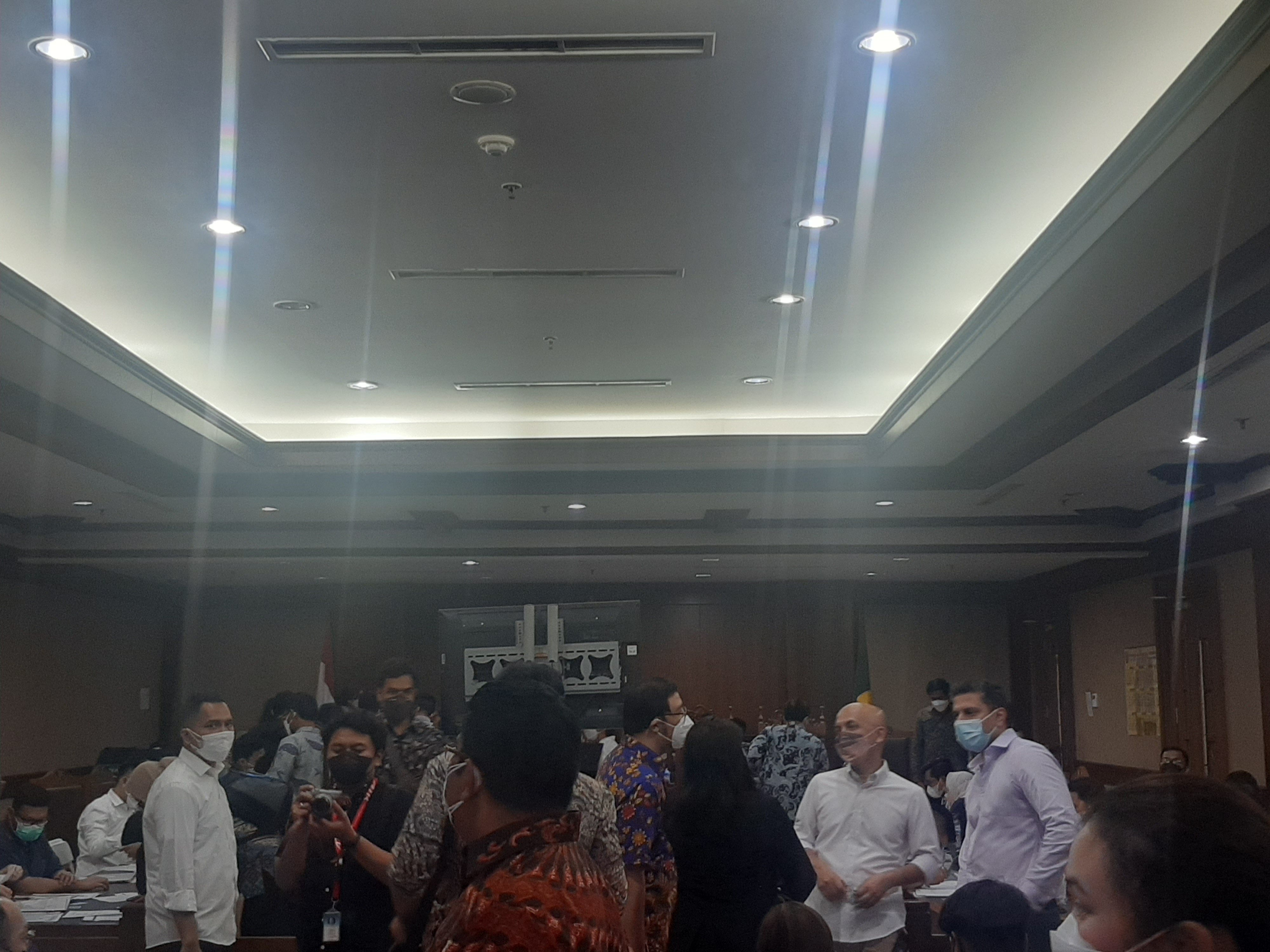 Suasana sidang PKPU Garuda di Pengadilan Negeri Jakarta Pusat, Jumat (17/6)