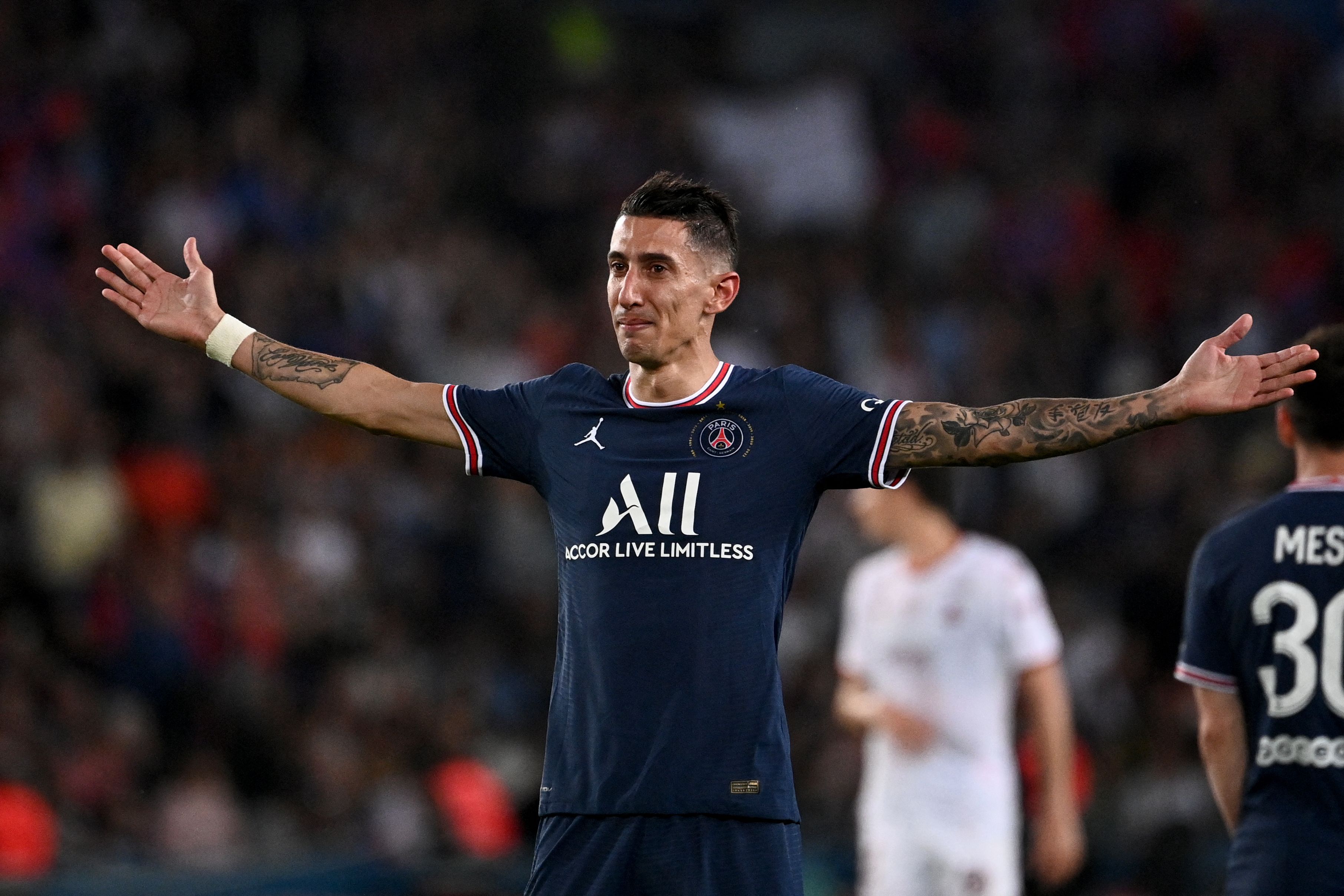 Gelandang Paris Saint-Germain Angel Di Maria