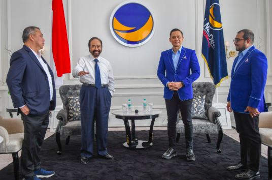 Pertemuan Partai NasDem dengan Partai Demokrat, Kamis (23/6).