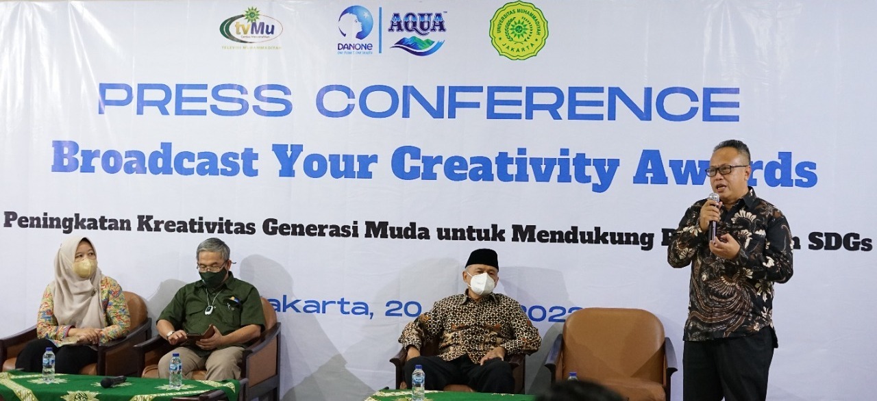 Konferensi pers Community Engagement: Broadcast Your Creativity di Jakarta.