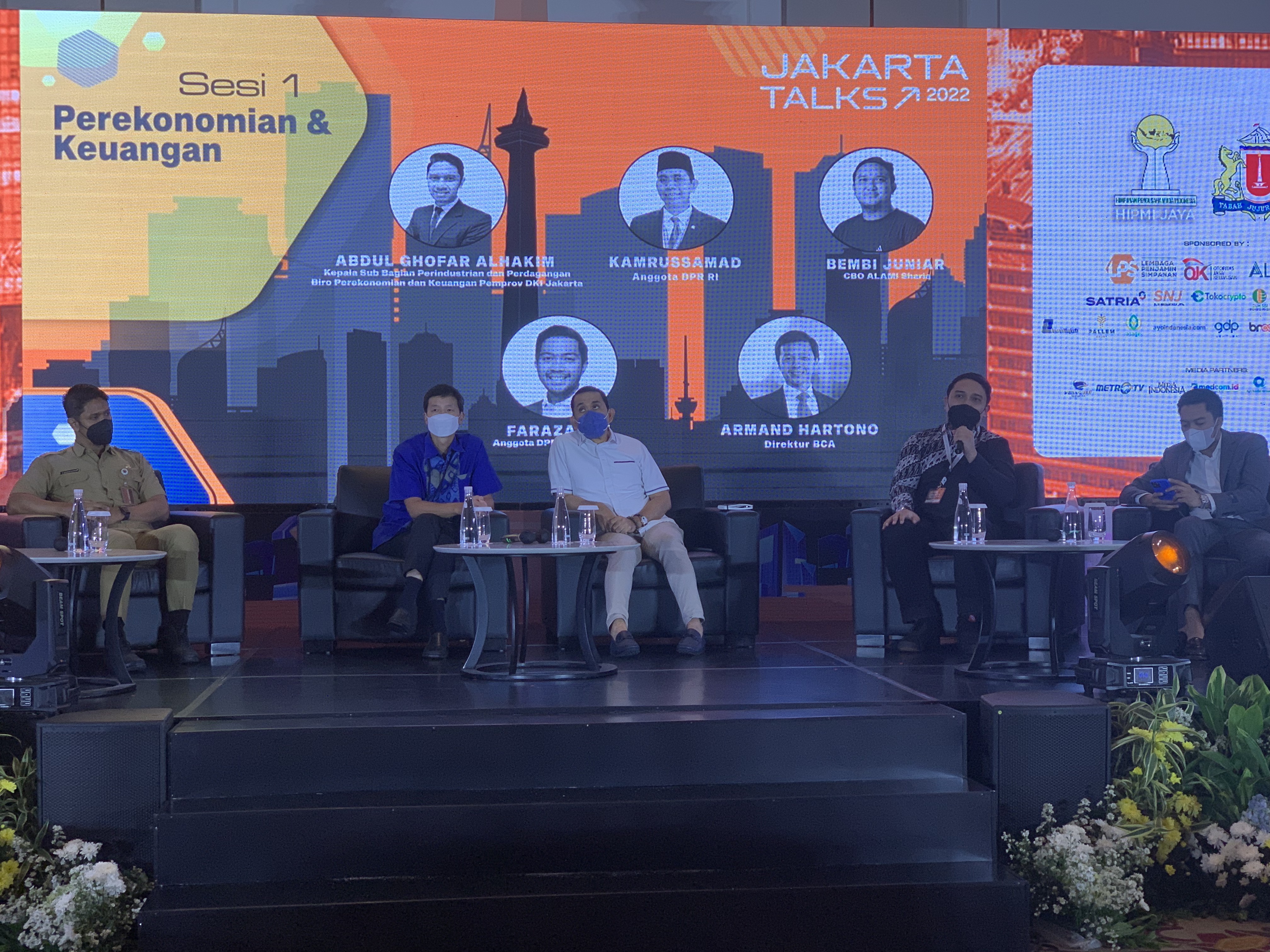 Acara Jakarta Talks yang digelar Hipmi Jaya di Hotel Fairmont Jakarta, Selasa (28/6).