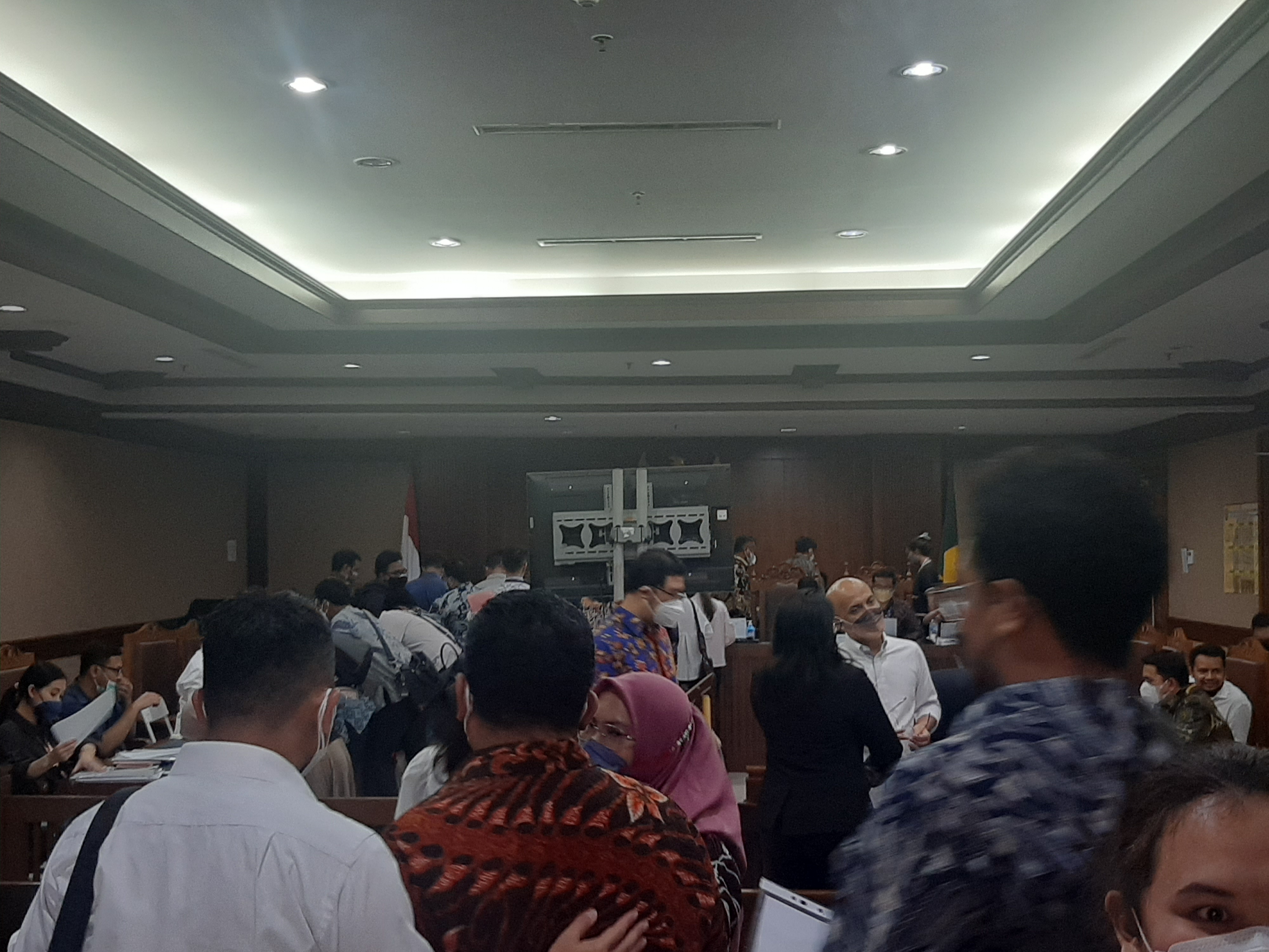 Suasana sidang PKPU Garuda di Pengadilan Negeri Jakarta Pusat, Jumat (17/6)