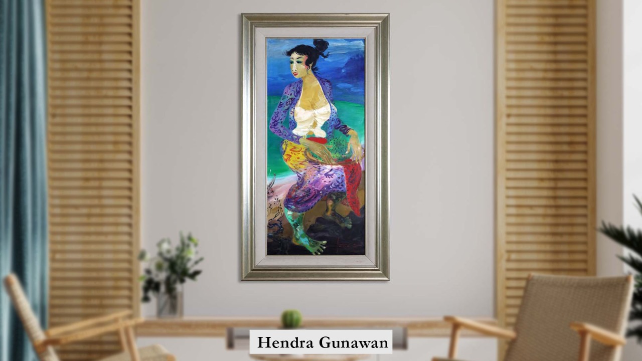 Salah satu lukisan yang dilelang karya Hendra Gunawan