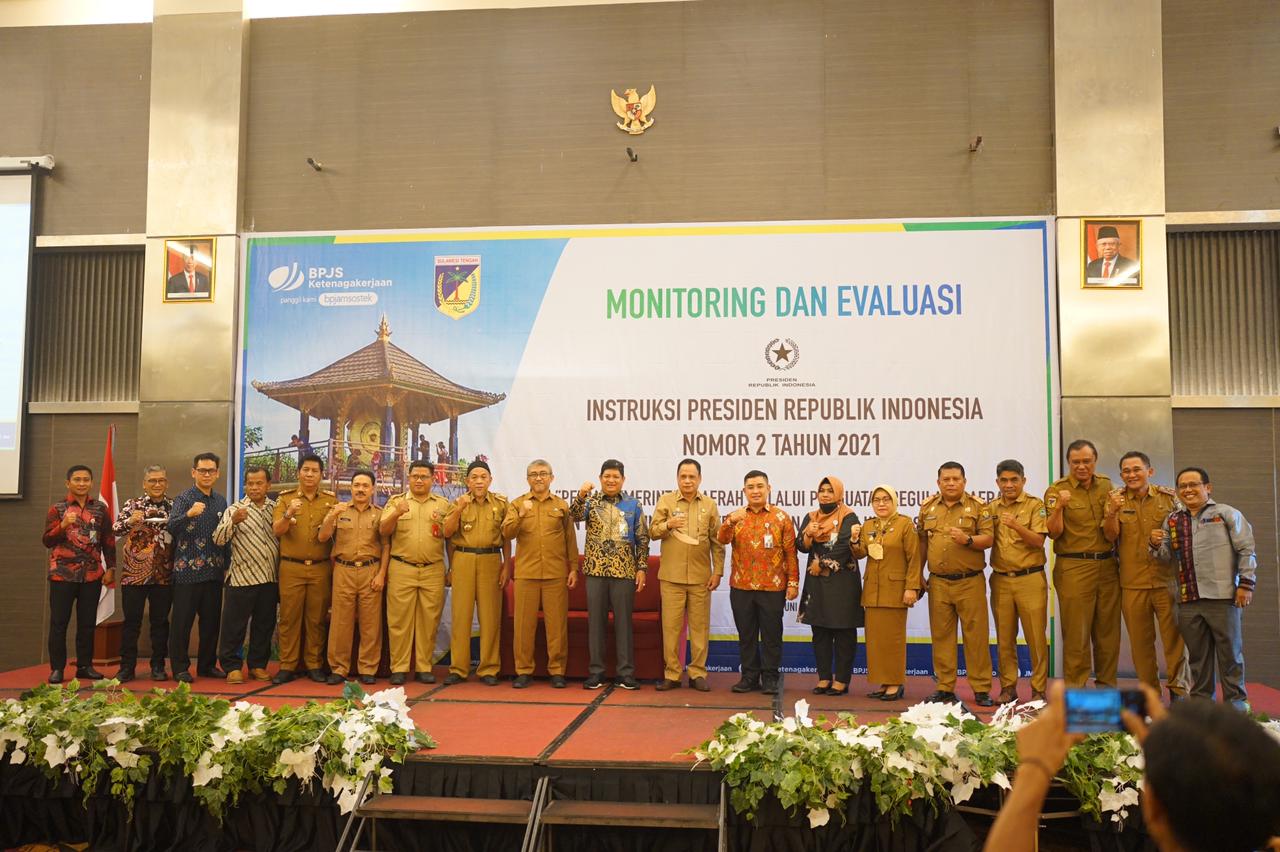 Kegiatan Monitoring dan Evaluasi bersama Direktur Kepesertaan BPJS Ketenagakerjaan (BPJAMSOSTEK) Zainudin di Palu, Sulteng, Selasa (14/6).