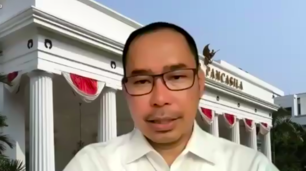 Tangkapan layar Direktur Perlindungan WNI dan BHI Kementerian Luar Negeri RI Judha Nugraha menyampaikan keterangan pers secara daring.