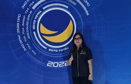 Ketua DPC Partai NasDem Kecamatan Tompasobaru, Minahasa Selatan, Sulawesi Utara (Sulut) Novita Violeta Maramis