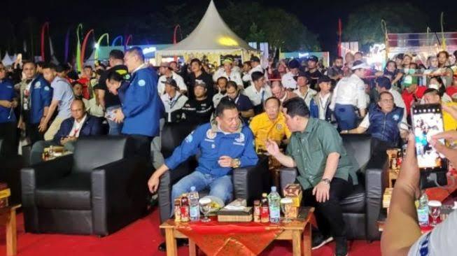 Menteri BUMN Erick Thohir saat menghadiri Vespa World Day 2022 di Bali