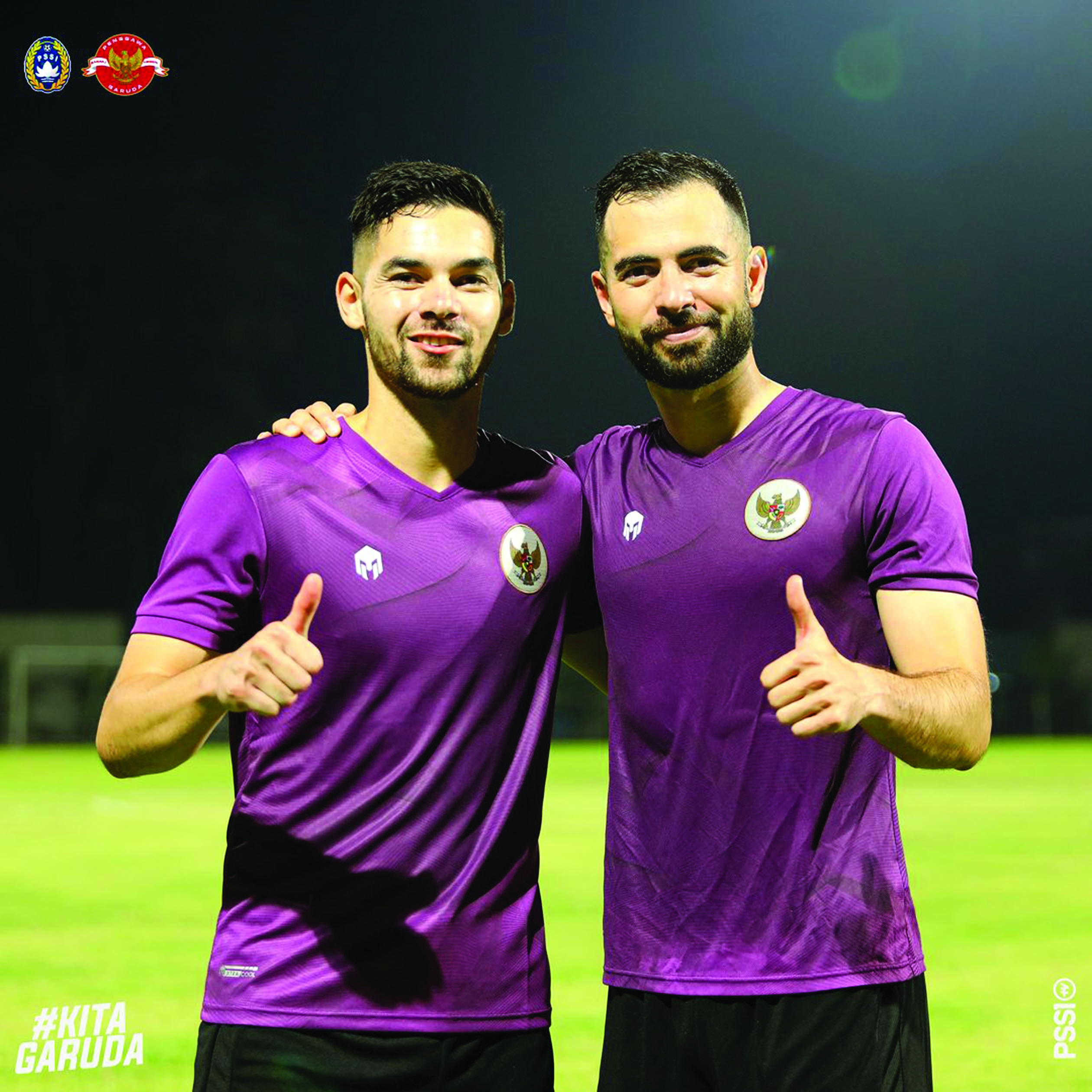 Dua pemain timnas yang sedang menjalani proses naturalisasi, Sandy Walsh dan Jordi Amat