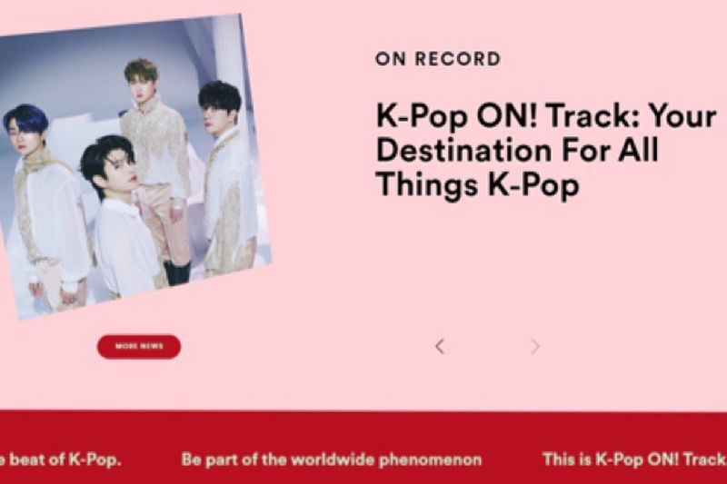 Situs K-Pop ON! Track di Spotify
