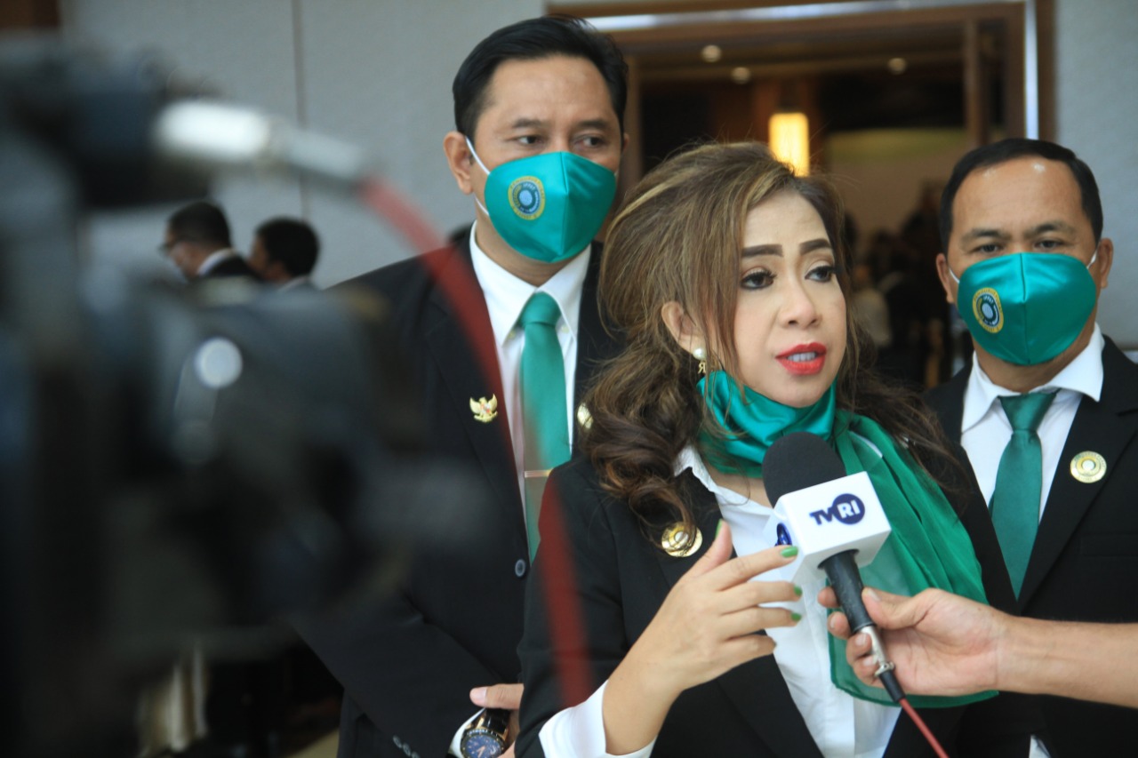 Sekretaris Umum Pengurus Pusat Ikatan Pejabat Pembuat Akta Tanah (IPPAT) Otty Hari Chandra Ubayani saat diwawancarai media massa.