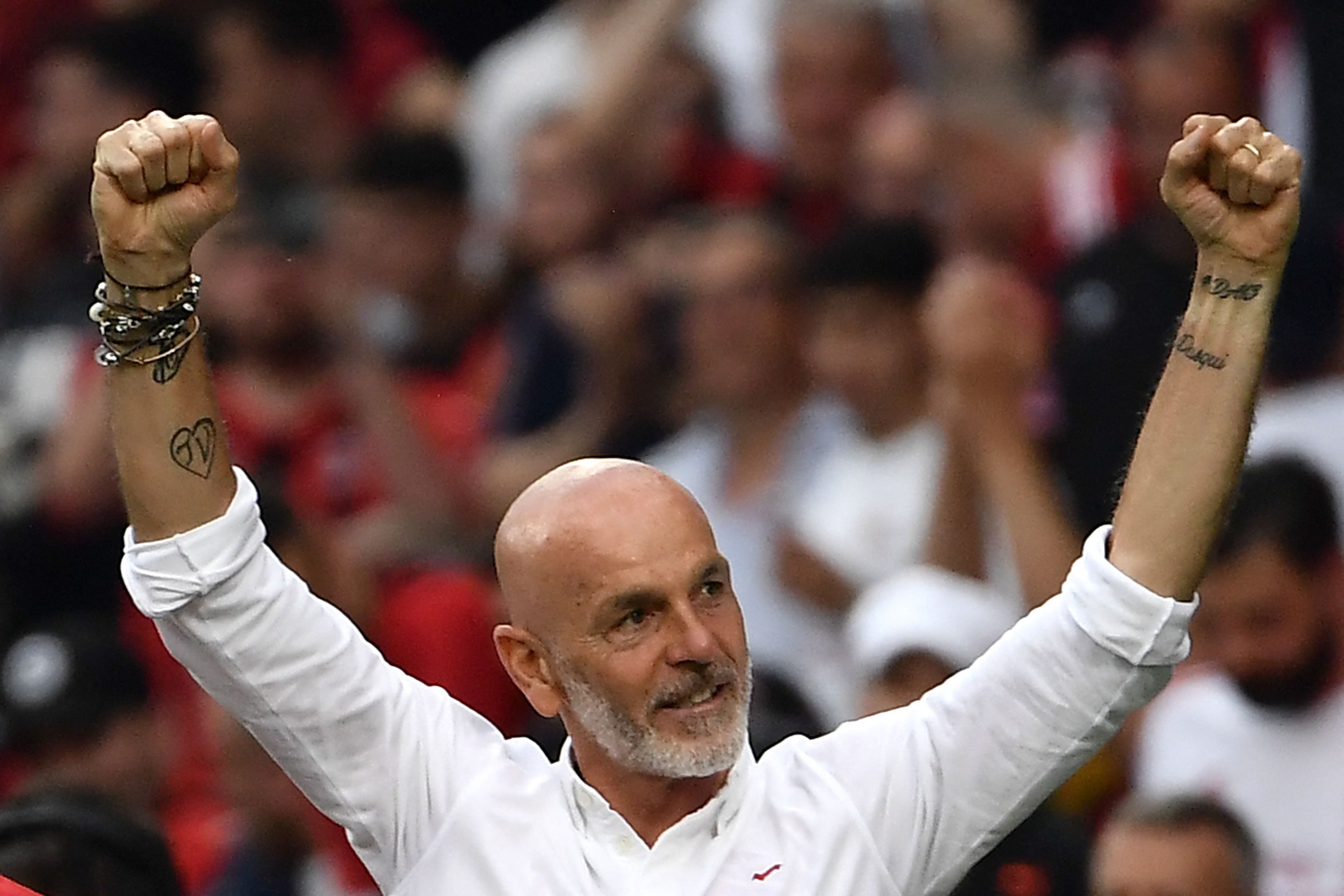 Pelatih AC Milan Stefano Pioli