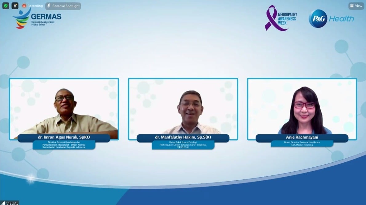 Dalam rangka memperingati Neuropathy Awareness Week 2022, P&G Health menggelar webinar tentang Neuropati.