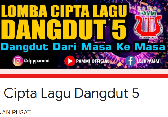 Poster Lomba Cipta Lagu Dangdut V.
