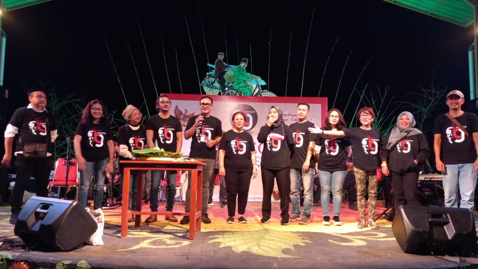 Perayaan HUT I Tegar di Taman Sunan Jogo Kali, Surakarta, Jawa Tengah pada Senin (6/6).