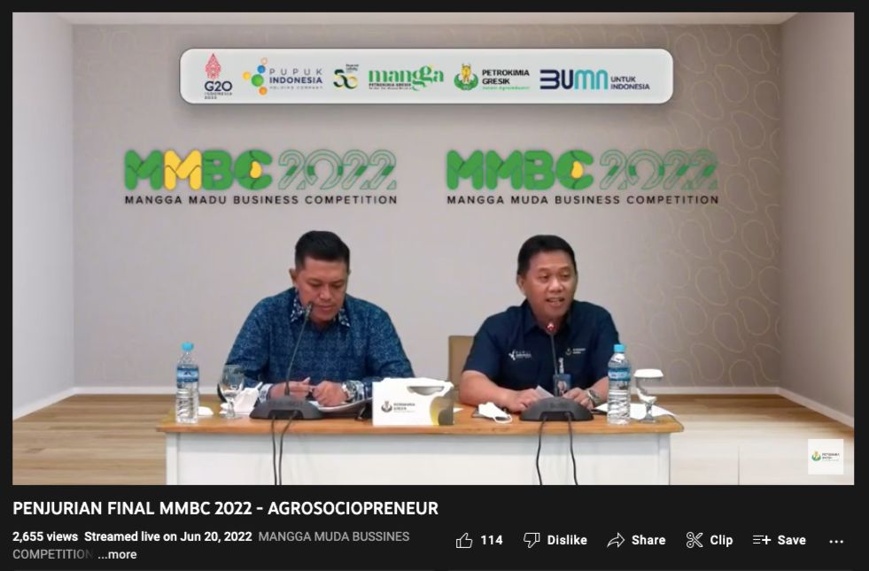 Penjurian program MMBC 2022 yang digelar Petrokimia Gresik