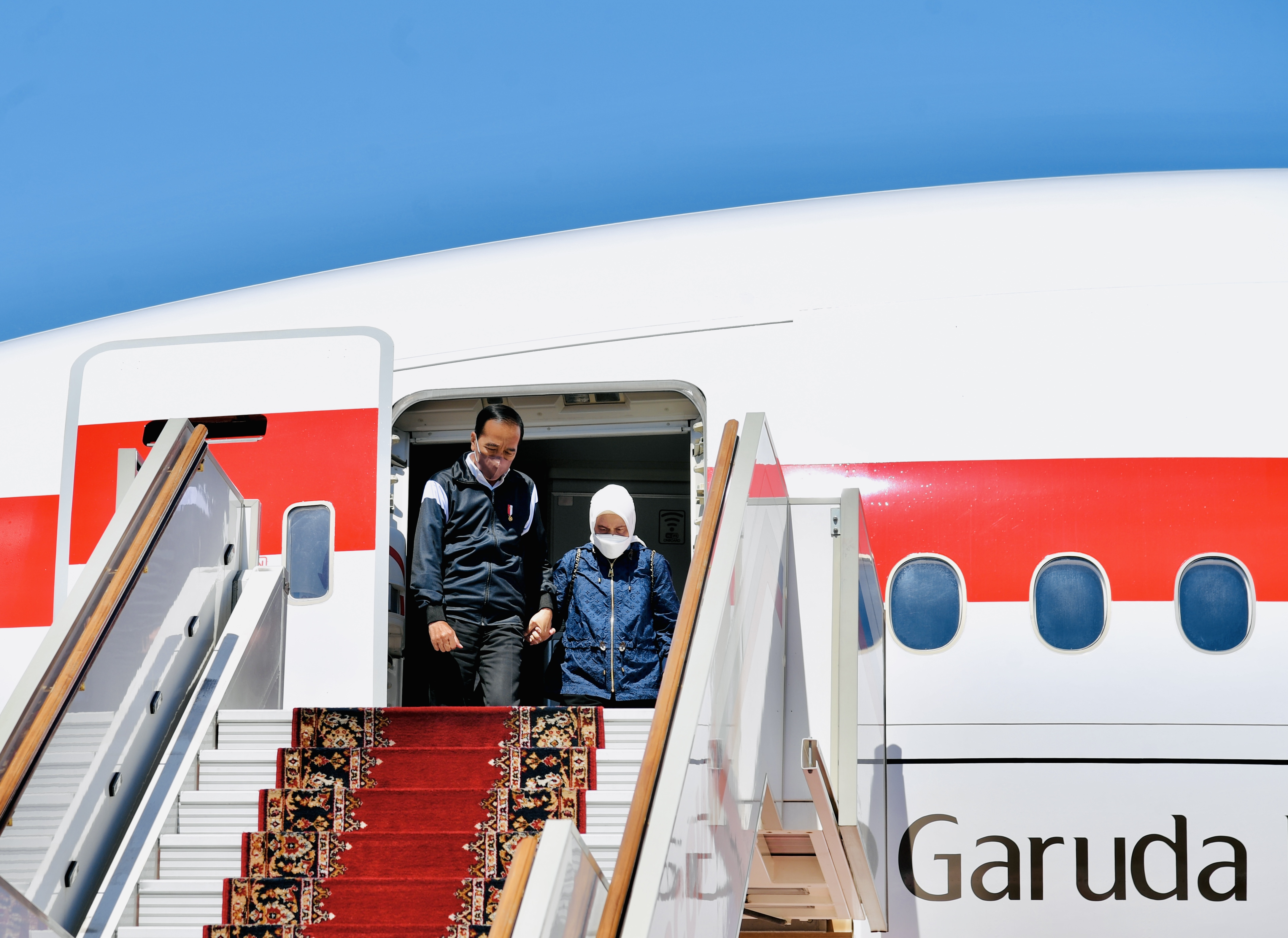 Presiden Joko Widodo dan Ibu Negara tiba di Moskow, Rusia.