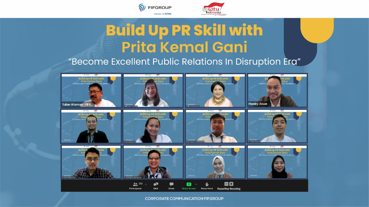 Webinar Build Up PR Skill with Prita Kemal Gani pada Kamis (30/6),