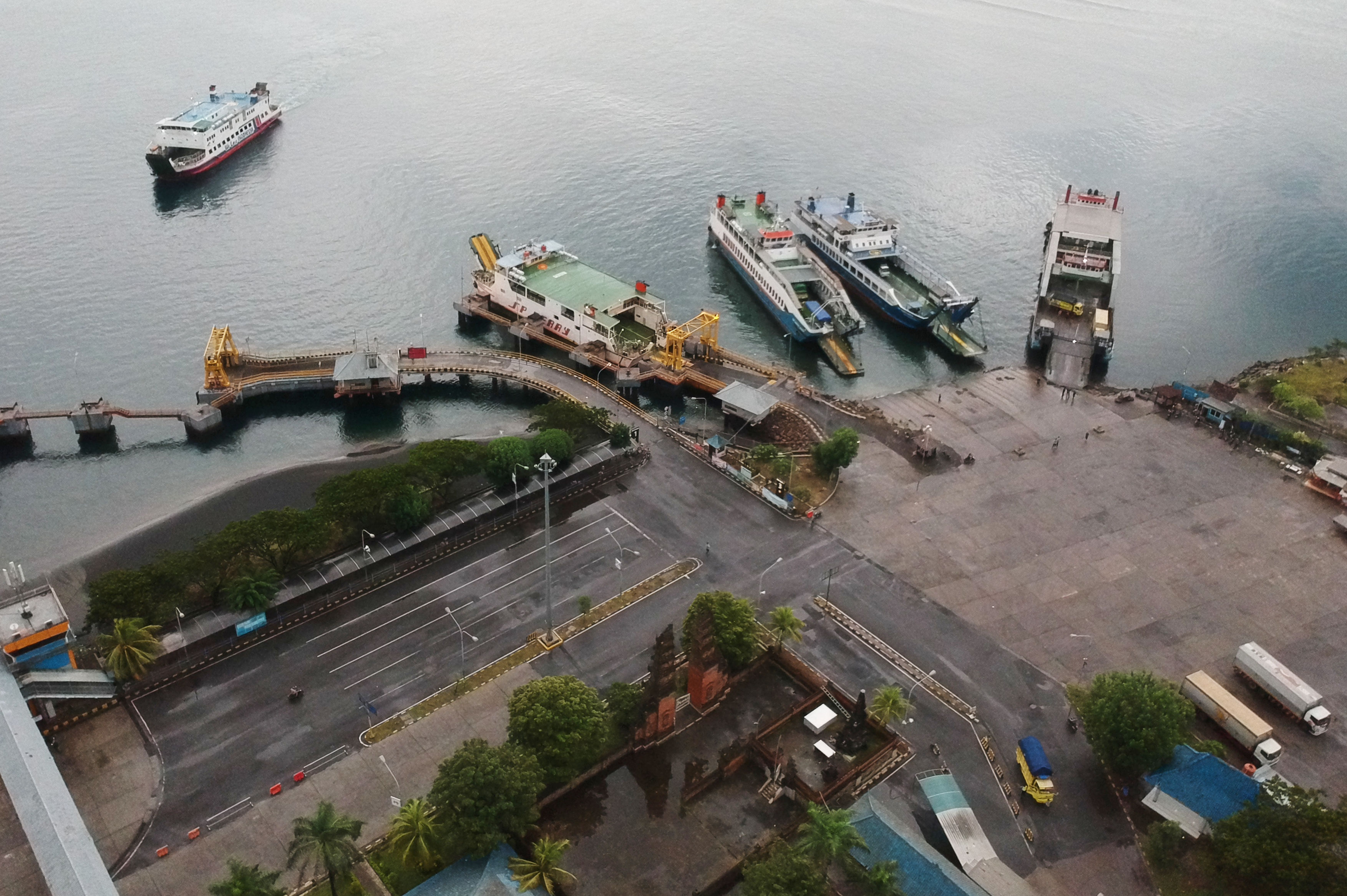 Suasana Pelabuhan Gilimanuk di Jembrana, Bali, yang lengang.