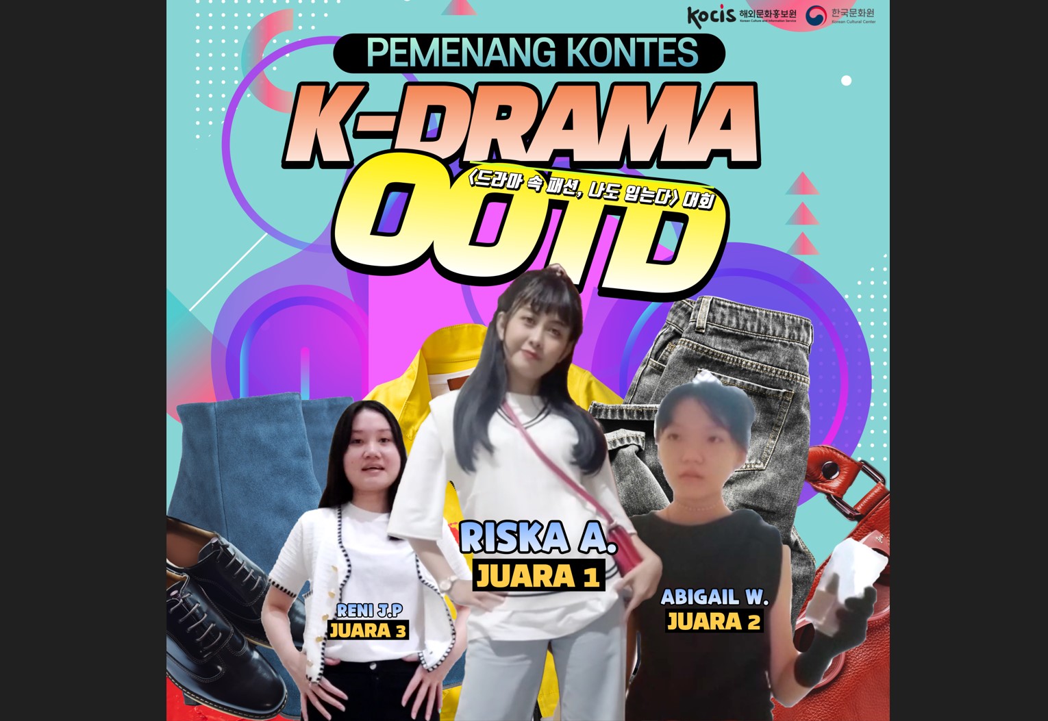Pengumuman pemenang kontes K-Drama OOTD yang diadakan KCCI