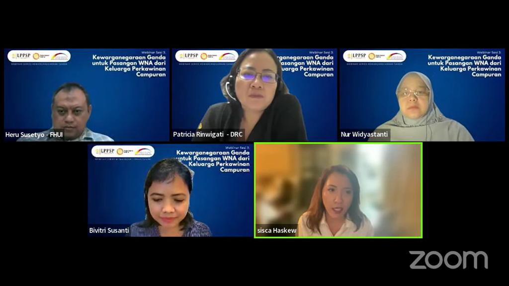 Webinar yang merupakan Seri 3 dari Webinar Kewarganegaraan Ganda yang diselenggarakan LPPSP dan APAB.