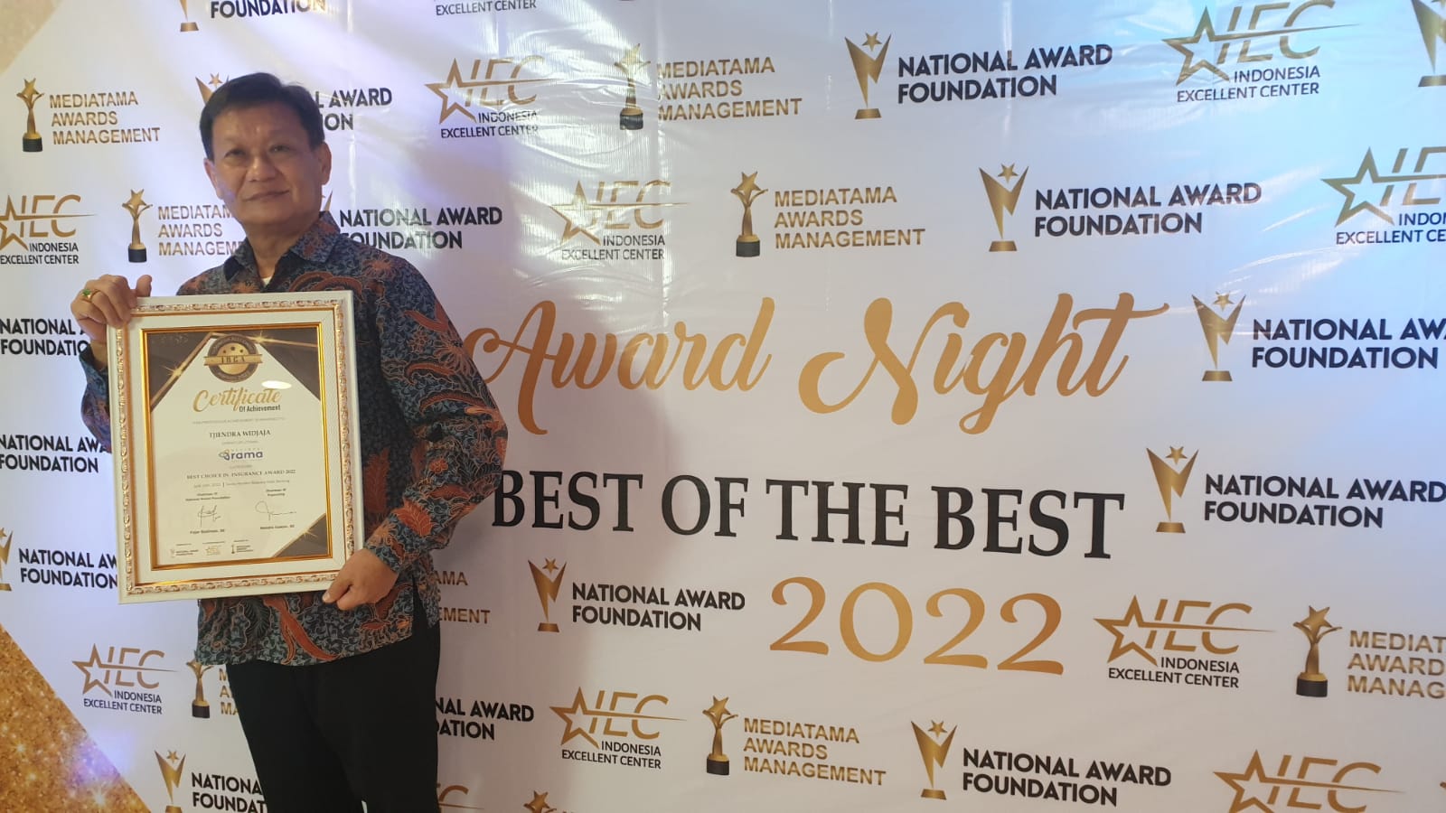 Penghargaan untuk Asuransi Rama di ajang Mediatama Awards 2022