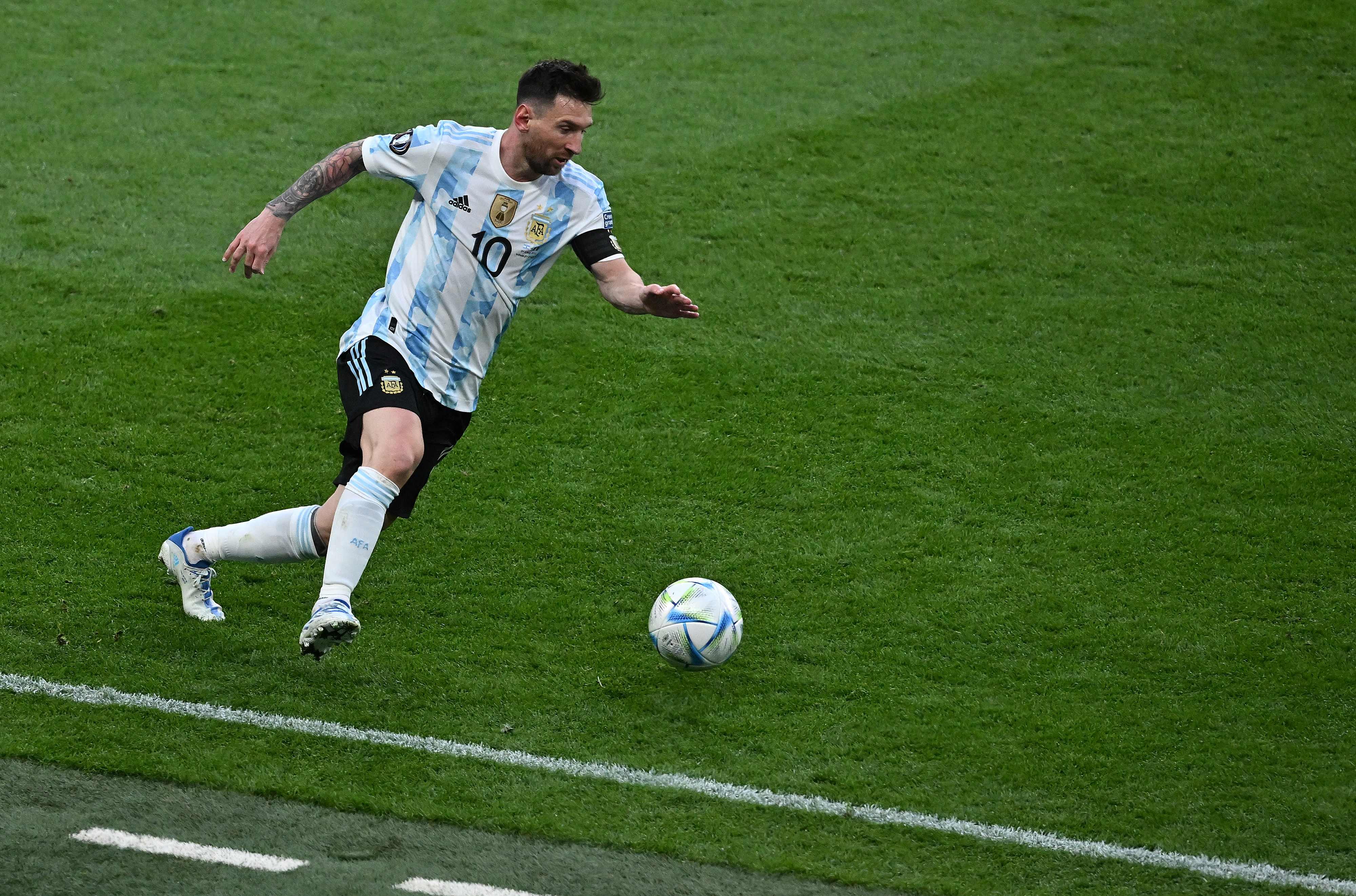 Penyerang timnas Argentina Lionel Messi.