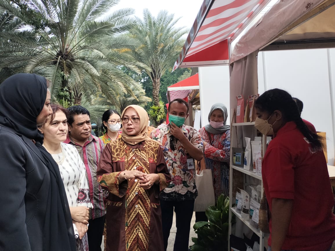 Suasana Indonesia Premium Coffee Expo di Lapangan Banteng, Jakarta. 