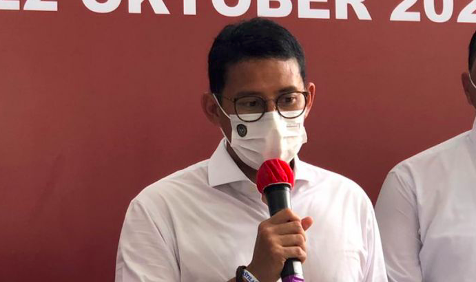 Menteri Pariwisata dan Ekonomi Kreatif (Menparekraf) Sandiaga Salahuddin Uno.