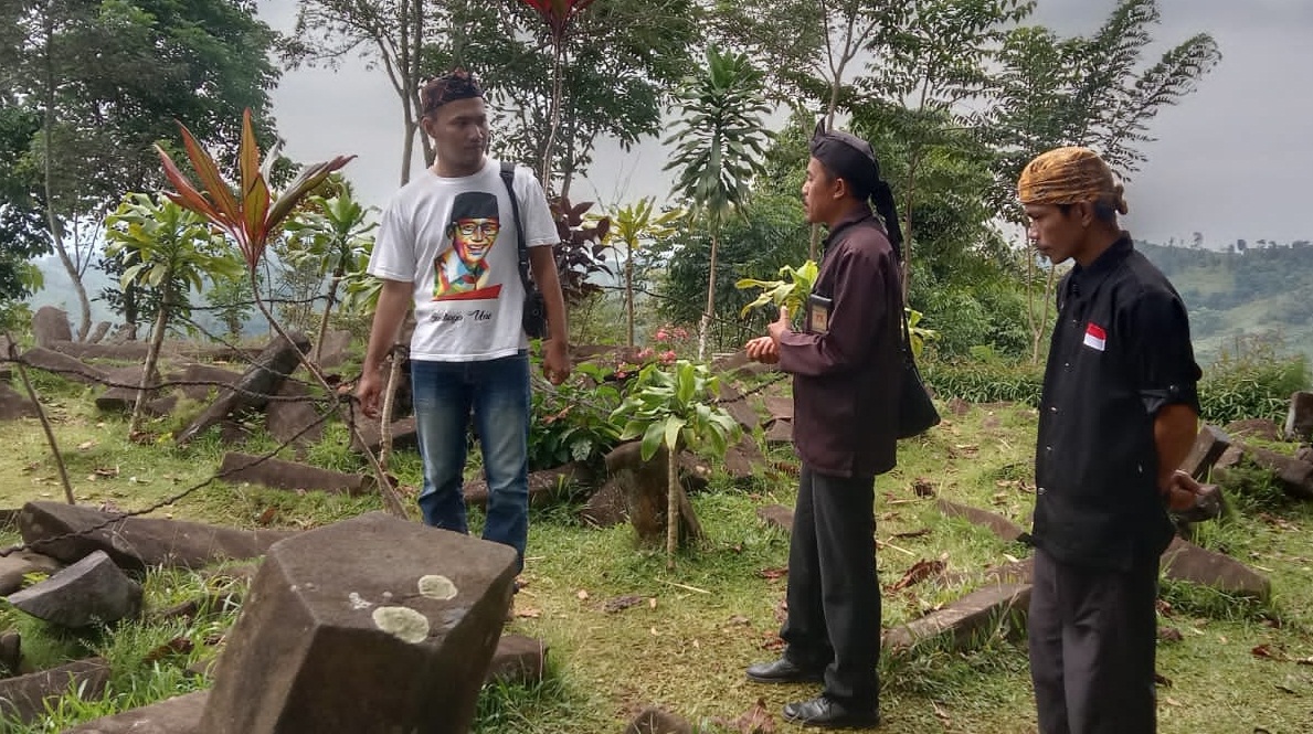 Objek Wisata Megalitikum Gunung Padang, Cianjur, Jawa Barat.