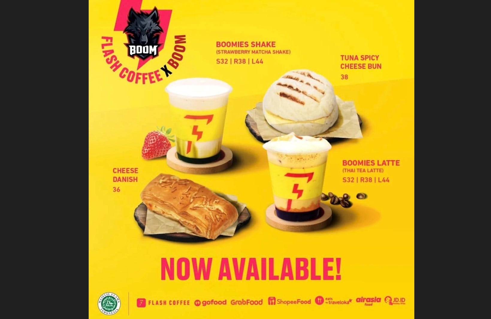 Mebu baru Flash Coffee hasil kolaborasi dengan BOOM Esport