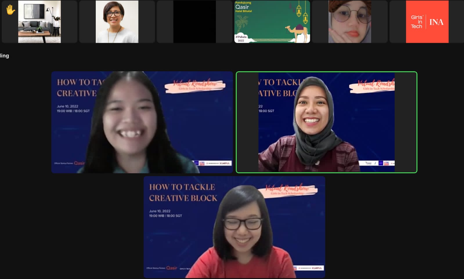 Webinar mengenai GIRLS in Tech Indonesia yang diselenggarakan Education New Zealand. 