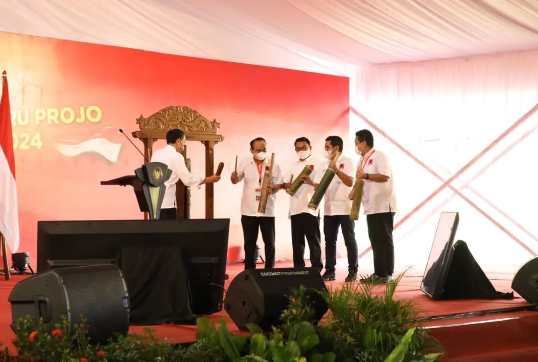Presiden Jokowi saat menghadiri kongres Projo.