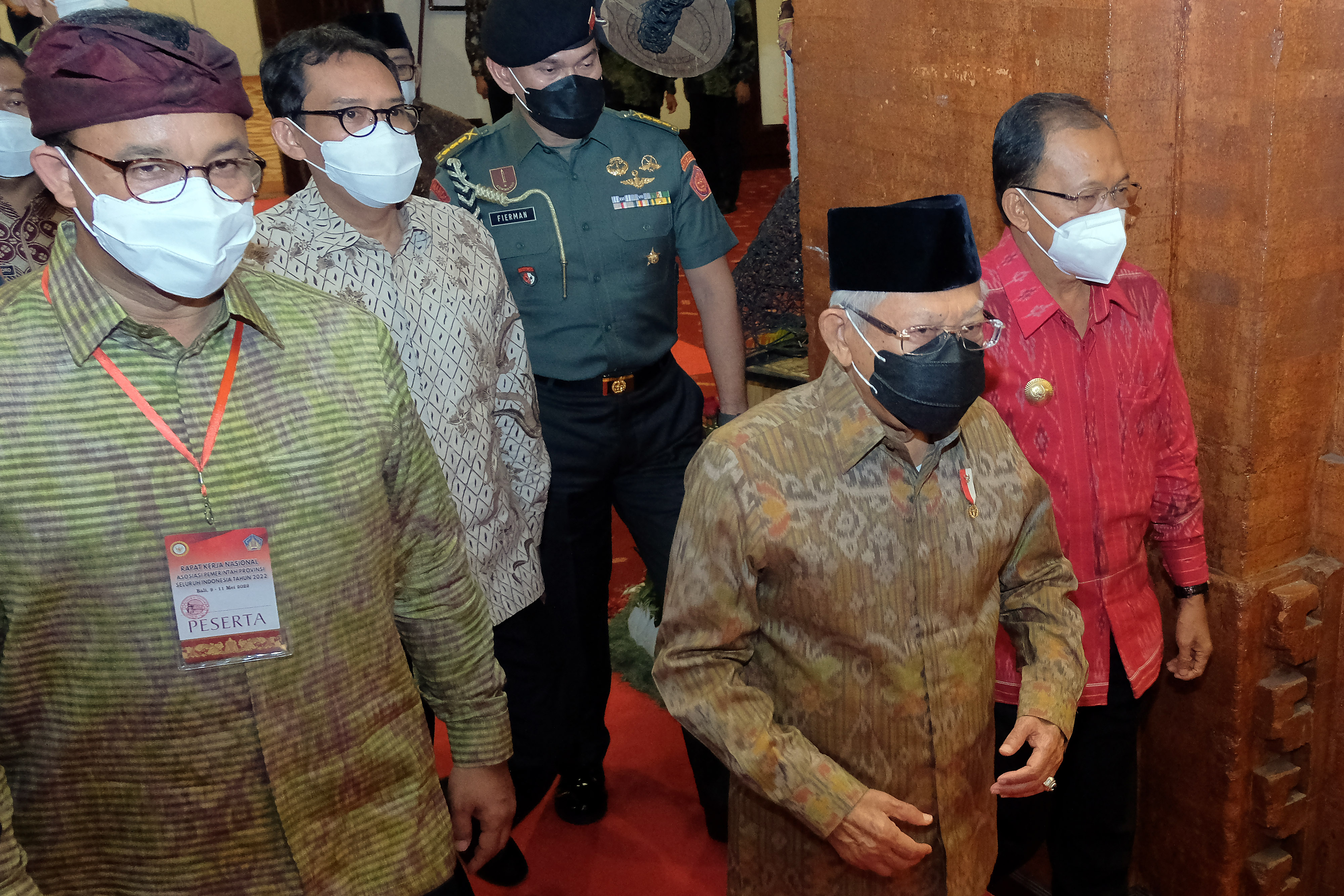 Wakil Presiden Ma'ruf Amin dan Gubernur DKI Anies Baswedan