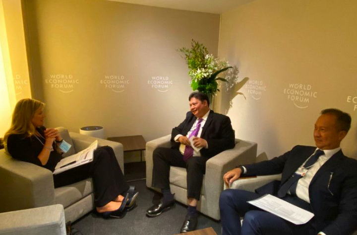 Pemerintah melakukan diskusi dengan Ratu Maxima dari Kerajaan Belanda dalam rangkaian pertemuan tahunan World Economic Forum 2022 di Davos.