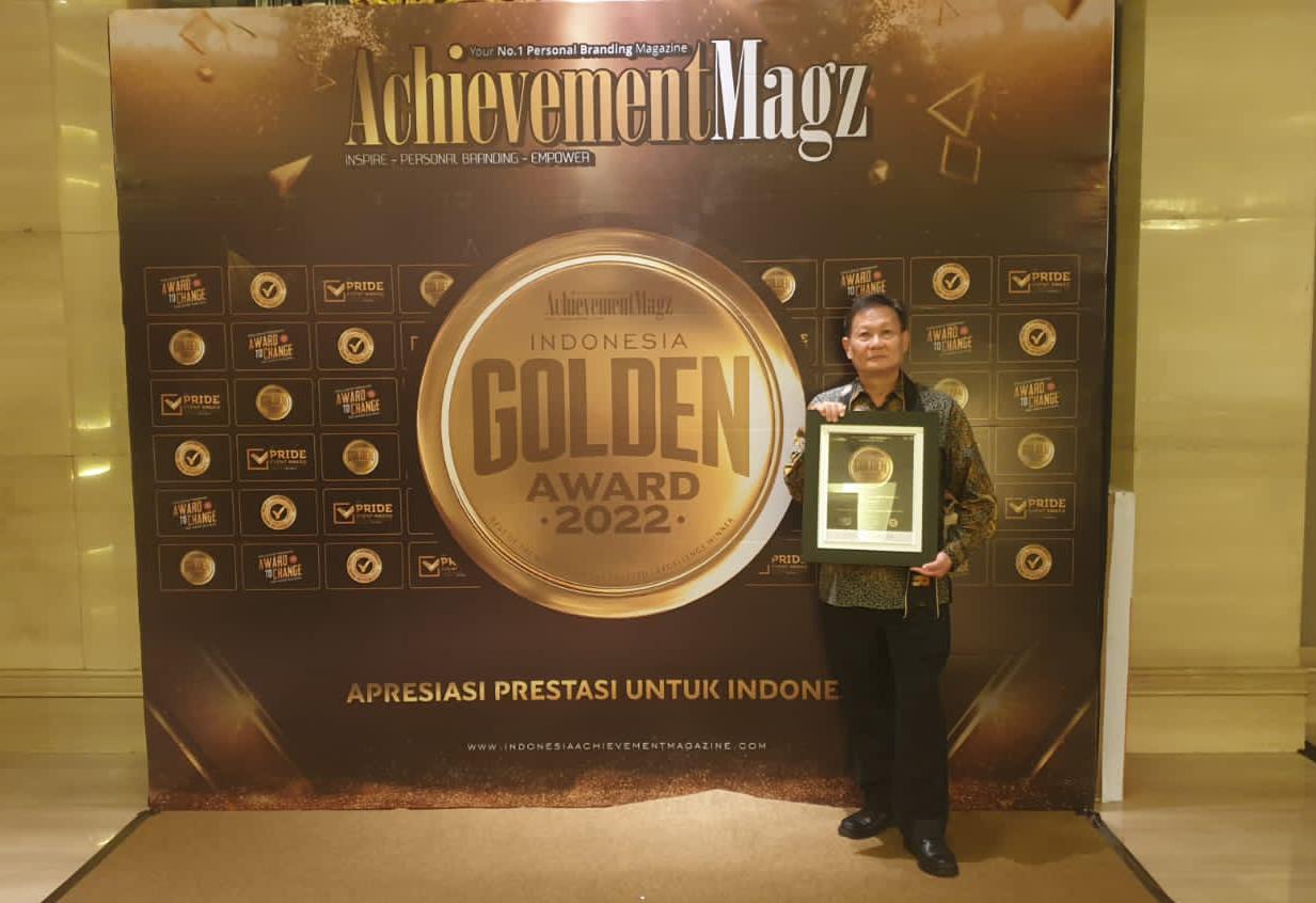 Asuransi Rama Satria Wibawa meraih pujian Indonesia Golden Award 2022 di  Bandung, Jawa Barat, Jumat (17/6) malam.