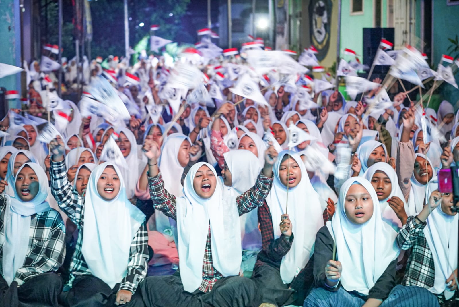 Ribuan santri di Malang,  Jawa Timur optimis UMKM keislaman bisa mandiri melalui program lapak ganjar, Senin (20/6)