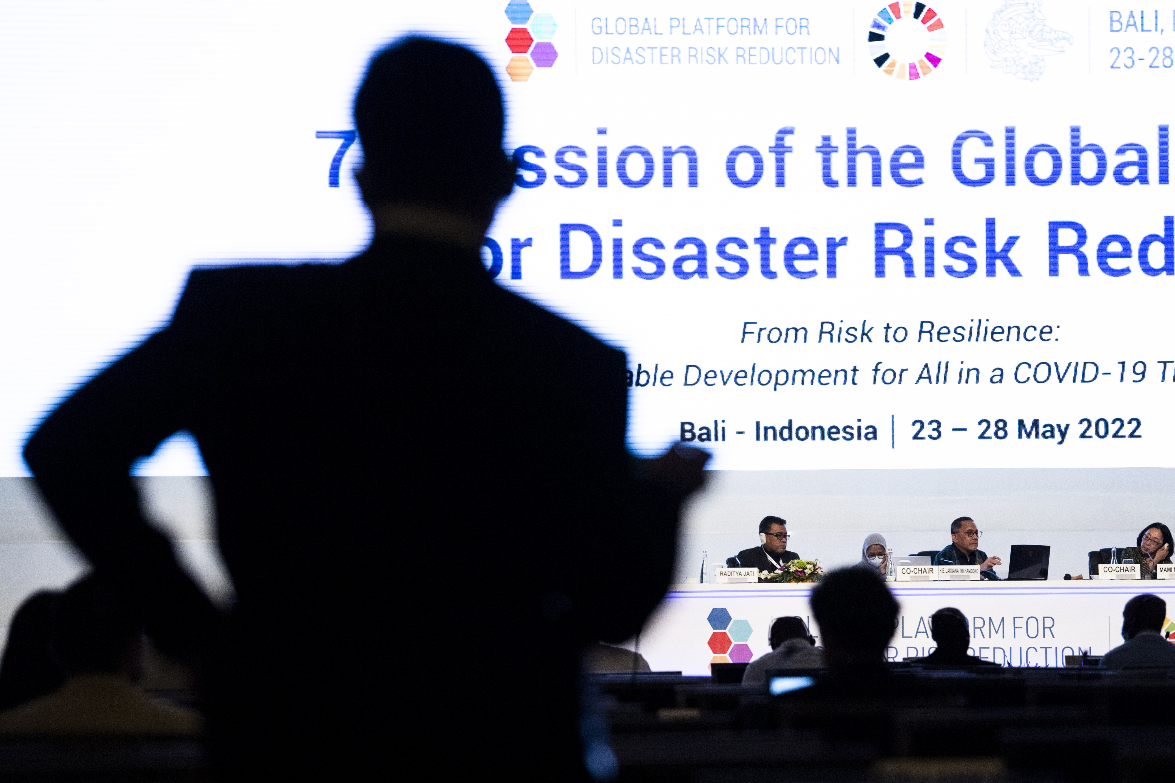 Pelaksanaan forum Global Platform for Disaster Risk Reduction (GPDRR) 2022 di Bali, Mei 2022.