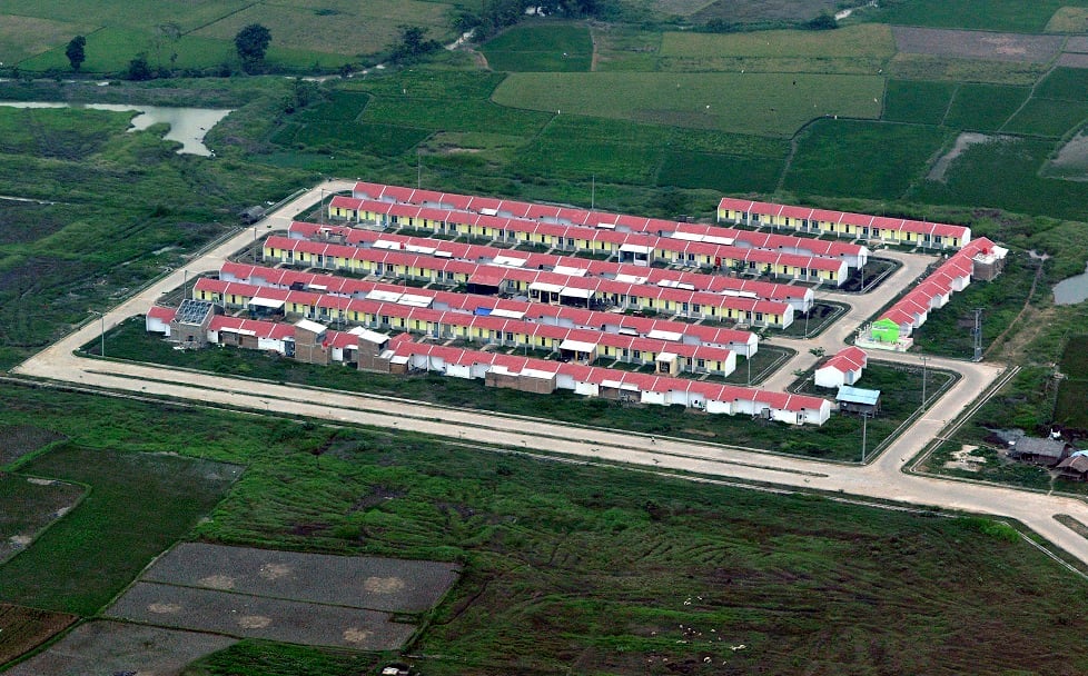 Foto suasana perumahan di kawasan Cilegon, Banten.
