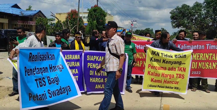 ANJLOKNYA harga kelapa sawit dikeluhkan oleh para petani di Kecamatan Sepaku.