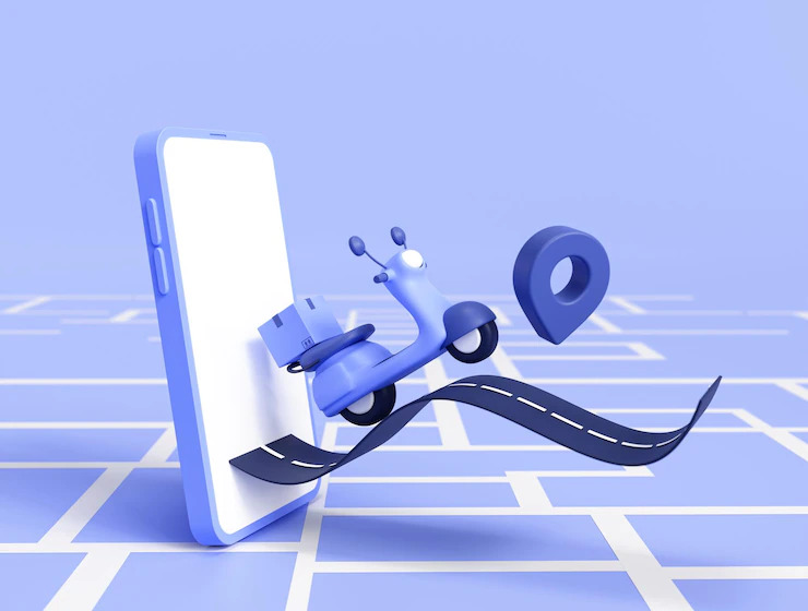 Ilustrasi memesan makana via aplikasi