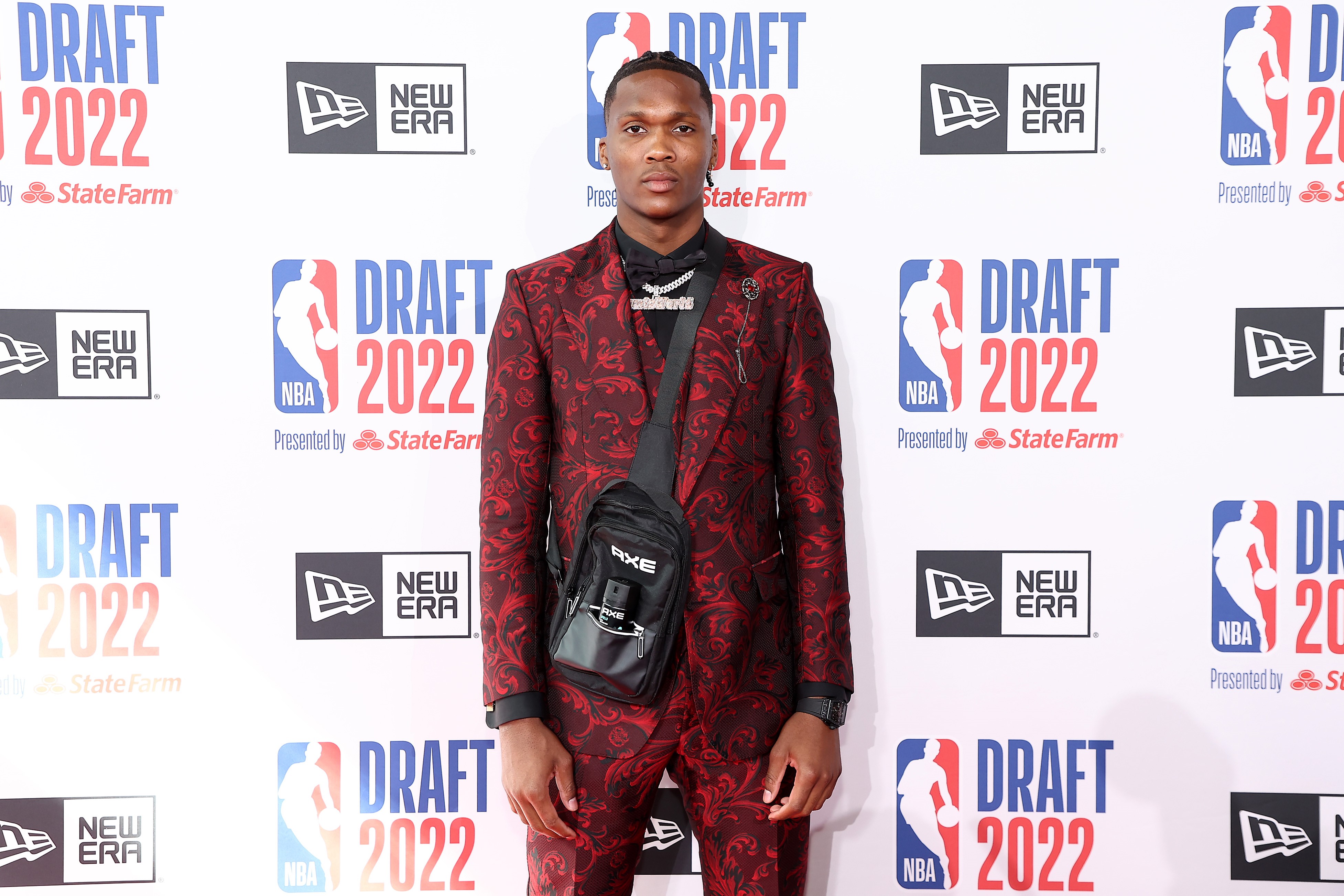 Bennedict Mathurin saat menghadiri draft NBA 2022.