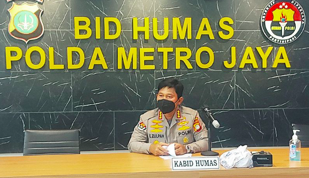 Kabid Humas Polda Metro Jaya Kombes Pol Endra Zulpan di Gedung Humas Polda Metro Jaya, Jakarta, Selasa (19/7/2022)