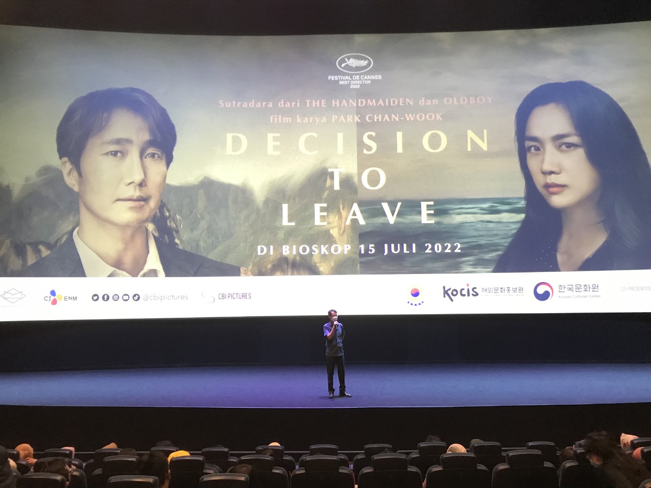 Pemutaran perdana film Decision To Leave yang diadakan KCCI di Jakarta.