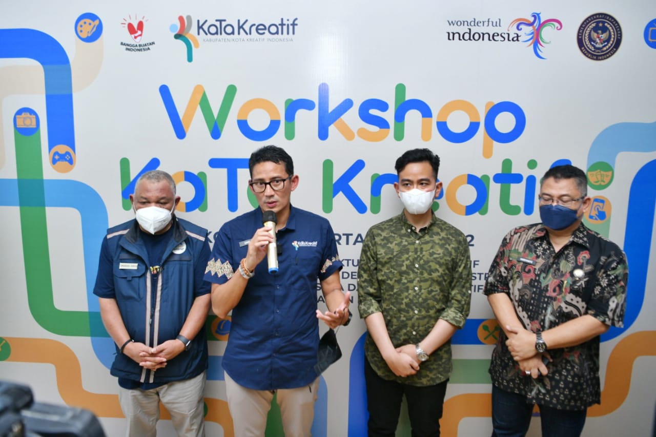 Menparekraf Sandiaga Uno di Workshop KaTa Kreatif di Surakarta, Jawa tengah
