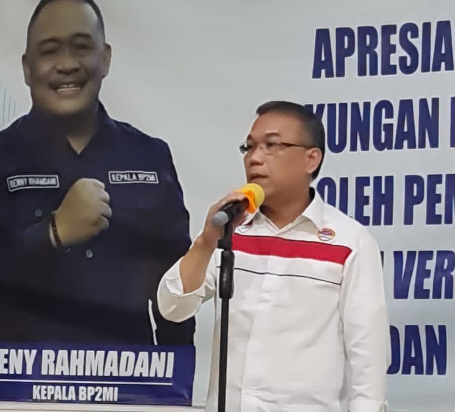 Inspektur BP2MI Firdaus Zazali, SE.,MM, saat memberikan arahan di salah satu kegiatan BP2MI.