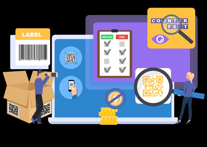 Ilustrasi. Pencegahan pemalsuan produk dengan didukung teknologi informasi (TI). 